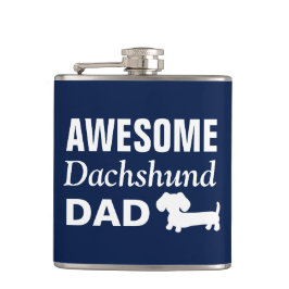 Geweldige Dachshund Dad Flask Wiener Dog Heupfles