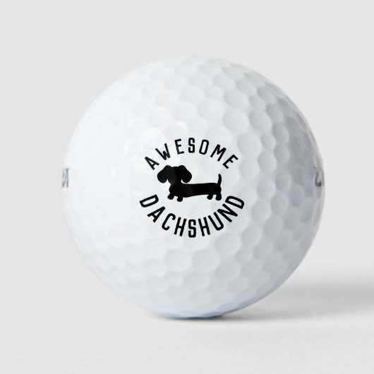 Geweldige Dachshund merk golfer wiener hond cadeau Golfballen (Voorkant)
