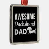 Geweldige Dachshund Pap Achterzijde Uitzicht Mirro Metalen Ornament (Rechts)