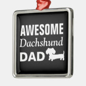 Geweldige Dachshund Pap Achterzijde Uitzicht Mirro Metalen Ornament (Links)