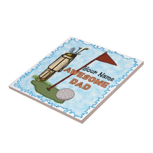 Geweldige Dad Golf Tegeltje (Zijkant)