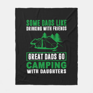 Geweldige Dads Camping with Daughters Fleece Deken