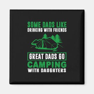 Geweldige Dads Camping with Daughters Magneet