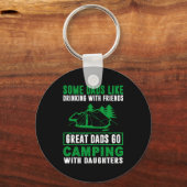 Geweldige Dads Camping with Daughters Sleutelhanger (Voorkant)