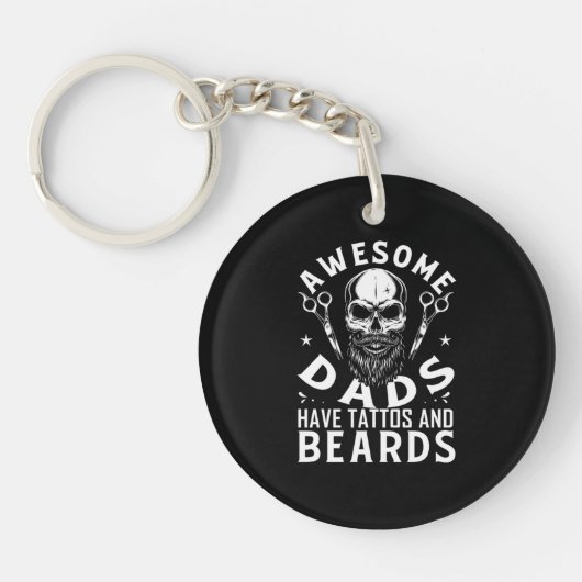 Geweldige Dads hebben tatoeages en looppaden Sleutelhanger (Voorkant)