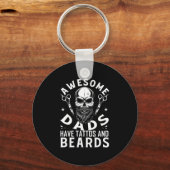 Geweldige Dads hebben tatoeages en looppaden Sleutelhanger (Voorkant)
