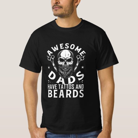 Geweldige Dads hebben tatoeages en looppaden T-shirt (Voorkant)