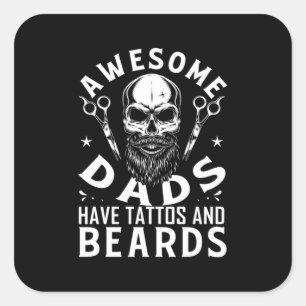 Geweldige Dads hebben tatoeages en looppaden Vierkante Sticker