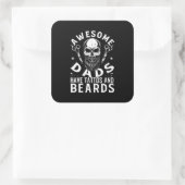 Geweldige Dads hebben tatoeages en looppaden Vierkante Sticker (Tas)