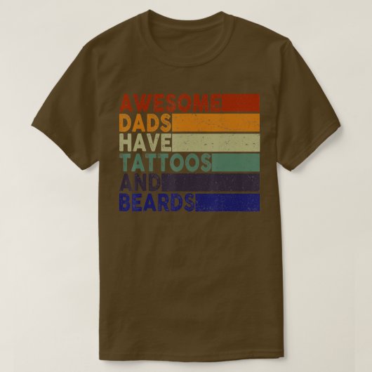 Geweldige Dads hebben tatoeages en loopvogels  vad T-shirt (Design voorkant)
