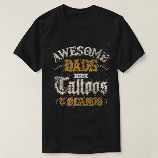 Geweldige Dads hebben Tattoos en loopvogels dag T-shirt (Design voorkant)