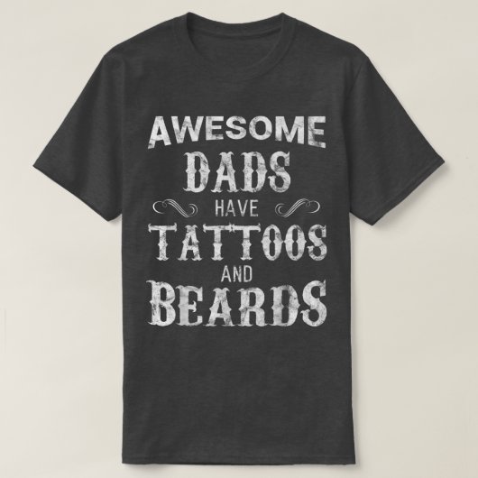 Geweldige Dads hebben Tattoos en loopvogels Dag T-shirt (Design voorkant)