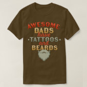 Geweldige Dads hebben Tattoos en loopvogels grappi T-shirt (Design voorkant)