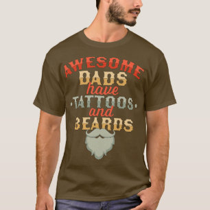 Geweldige Dads hebben Tattoos en loopvogels grappi T-shirt