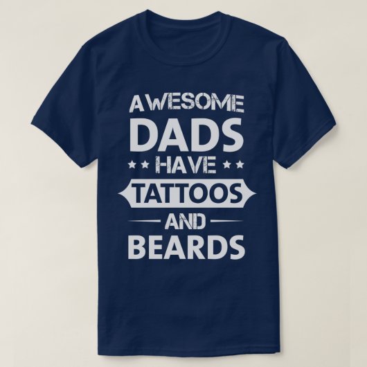 Geweldige Dads hebben Tattoos en oorten 9 T-shirt (Design voorkant)