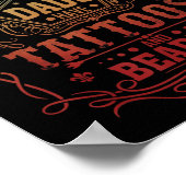 Geweldige Dads hebben Tattoos en oorten Poster (Hoek)