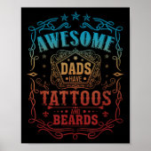 Geweldige Dads hebben Tattoos en oorten Poster (Voorkant)