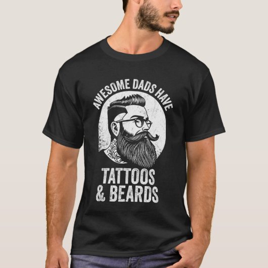 Geweldige Dads hebben Tattoos en oorten T-shirt (Voorkant)