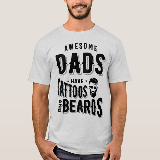 Geweldige Dads voor mannen hebben Tattoos en deken T-shirt (Voorkant)