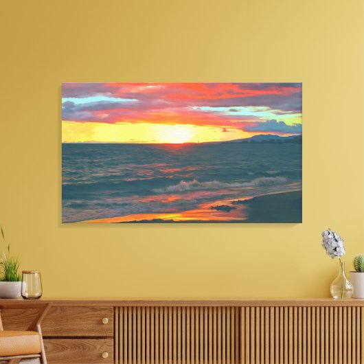 Geweldige dag 1490 art canvas afdruk (Insitu (Woonkamer))