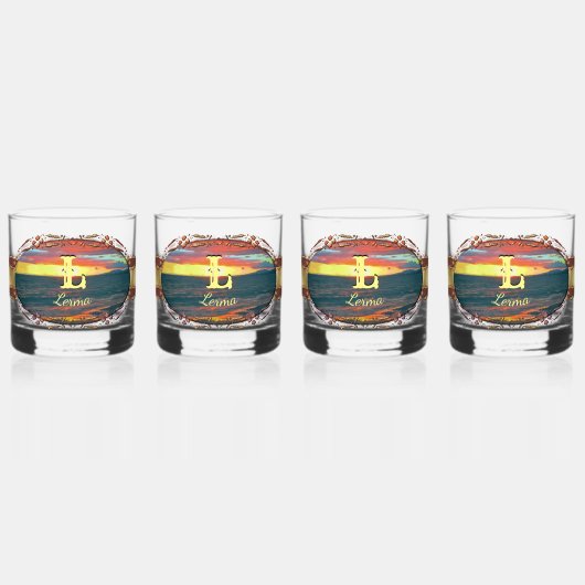 Geweldige dag 1490 whisky glas (Voorkant)