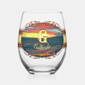 Geweldige dag 1490 wijnglas zonder voet (Voorkant)