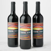 Geweldige dag bedankt 1490 wijn etiket (Flessen)