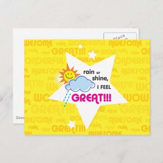 Geweldige dag briefkaart (Voorkant / Achterkant)