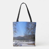 Geweldige dag in de winter..... tote bag (Achterkant)