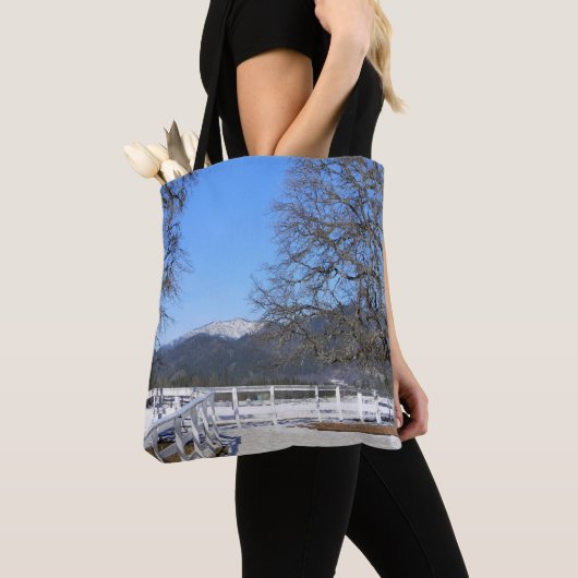 Geweldige dag in de winter..... tote bag (Dichtbij)
