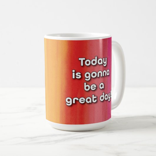 Geweldige dag! koffiemok (Voorkant rechts)