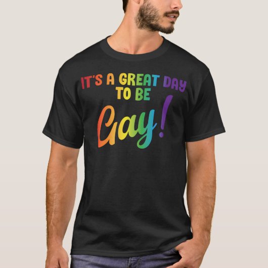 Geweldige Dag Om Gay Pride-feest Lesbienne Queer C T-shirt (Voorkant)