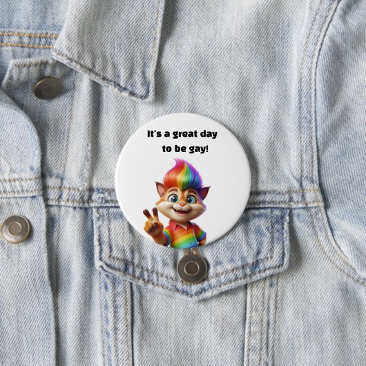 Geweldige dag om homo te zijn ronde button 7,6 cm (In situ)