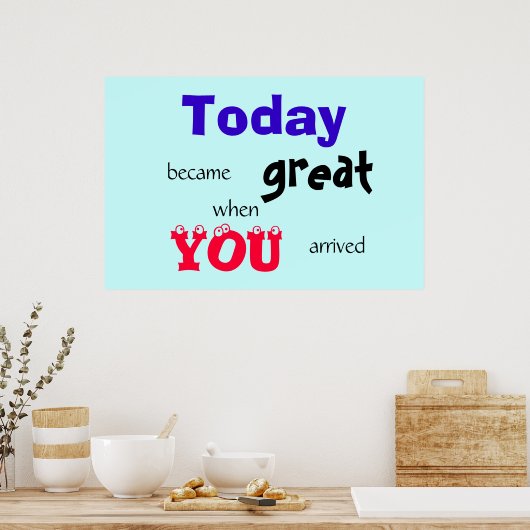 Geweldige dag poster (Keuken)