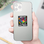 Geweldige dag van autisme het maakt mijn ziel held sticker (Telefoon)