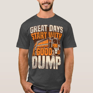 Geweldige dagen beginnen met een goed vuilniswagen t-shirt