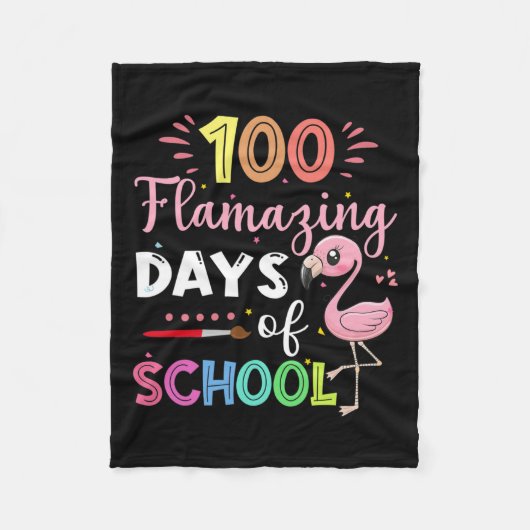 Geweldige dagen van school Schattigee flamingo stu Fleece Deken (Voorkant)