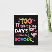 Geweldige dagen van school Schattigee flamingo stu Kaart (Voorkant)
