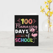 Geweldige dagen van school Schattigee flamingo stu Kaart (Gele Bloem)