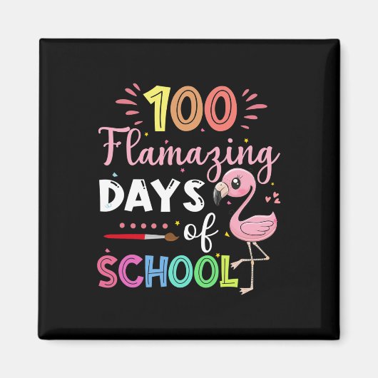 Geweldige dagen van school Schattigee flamingo stu Magneet (Voorkant)