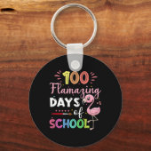 Geweldige dagen van school Schattigee flamingo stu Sleutelhanger (Voorkant)