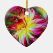 Geweldige Dahlia Flower Abstract Art Ornament (Voorkant)