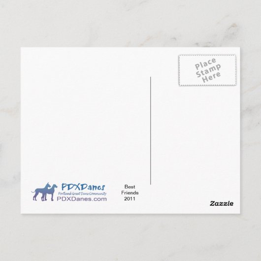 Geweldige Dane Beste vrienden Briefkaart (Achterkant)