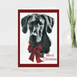 Geweldige Dane Black-kerstcadeautjes Feestdagen Kaart