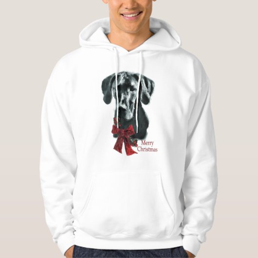 Geweldige Dane Black-kerstcadeautjes Hoodie (Voorkant)