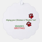 Geweldige Dane Black-kerstcadeautjes Ornament Kaart (Achterkant)