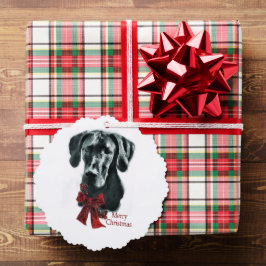 Geweldige Dane Black-kerstcadeautjes Ornament Kaart