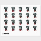 Geweldige Dane Black-kerstcadeautjes Ronde Sticker (Vel)