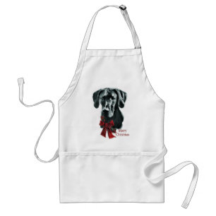 Geweldige Dane Black-kerstcadeautjes Standaard Schort
