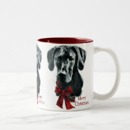 Geweldige Dane Black-kerstcadeautjes Tweekleurige Koffiemok